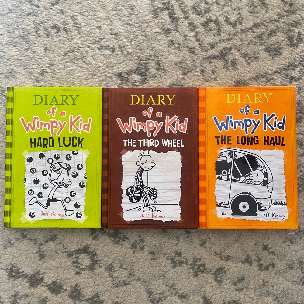 Diary of a Wimpy Kid Books Hard Luck, The Third Wheel, The Long Haul